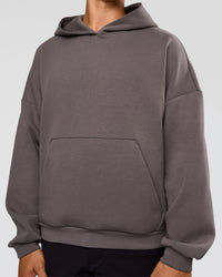 Man wearing AfterDark ZeroCrease Oversized Hoodie - Duskstone | Model:Jackson | Size:L