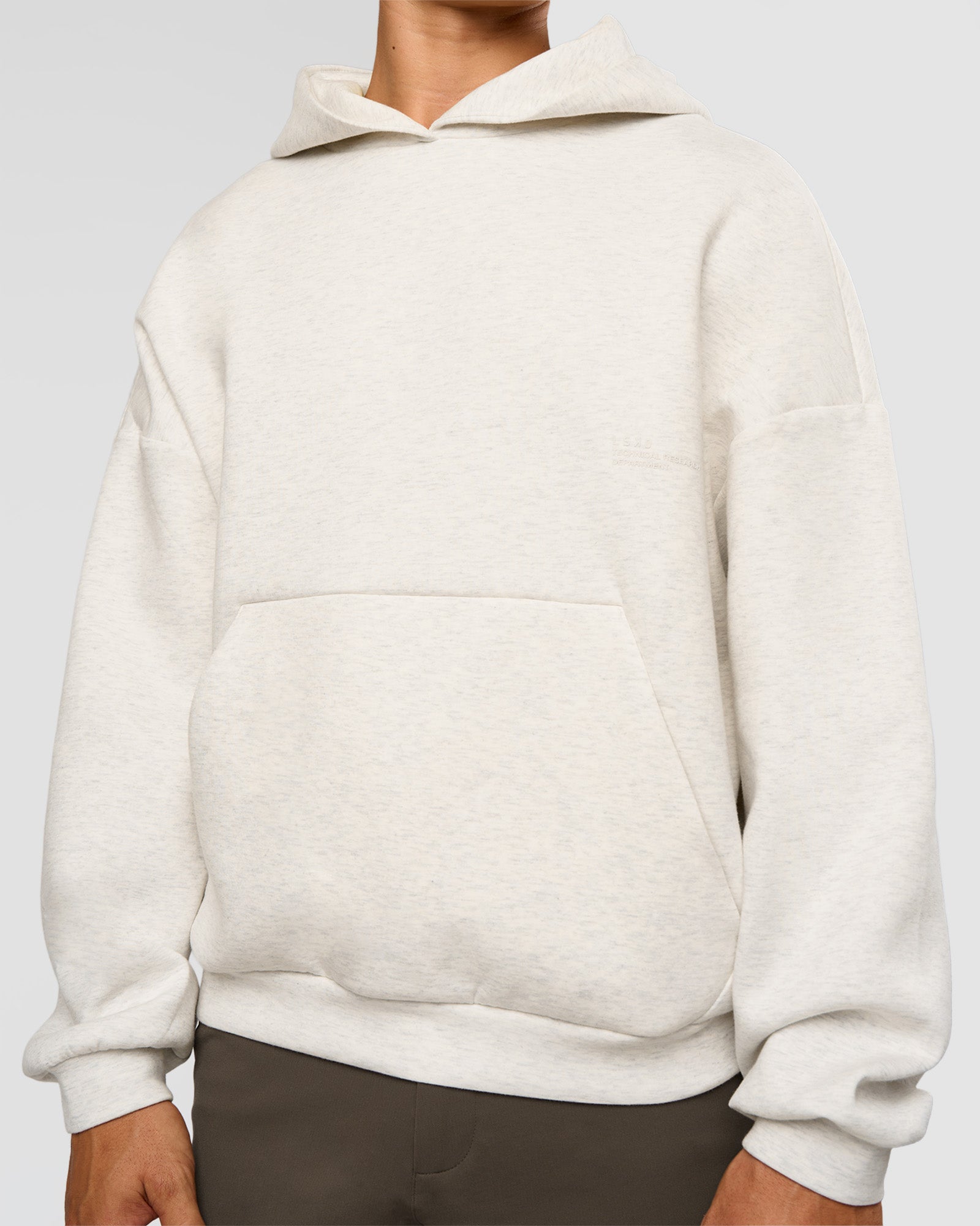 AfterDark ZeroCrease Oversized Hoodie - Silver Marl | LSKD