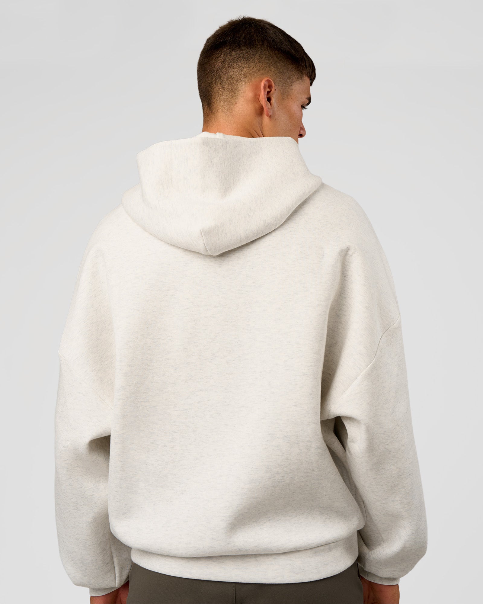 AfterDark ZeroCrease Oversized Hoodie - Silver Marl | LSKD