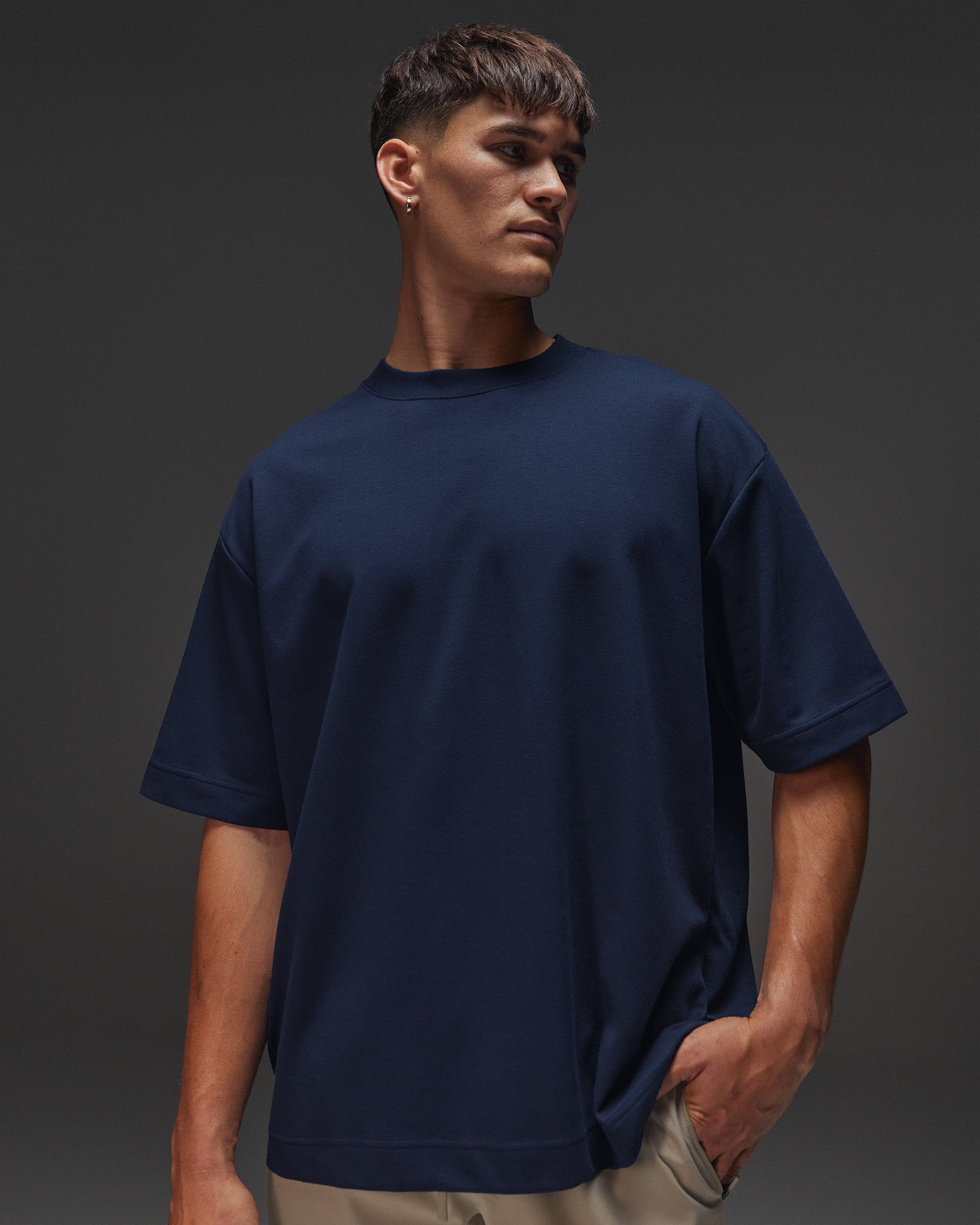 AfterDark ZeroCrease Oversized Tee - Future Navy | LSKD