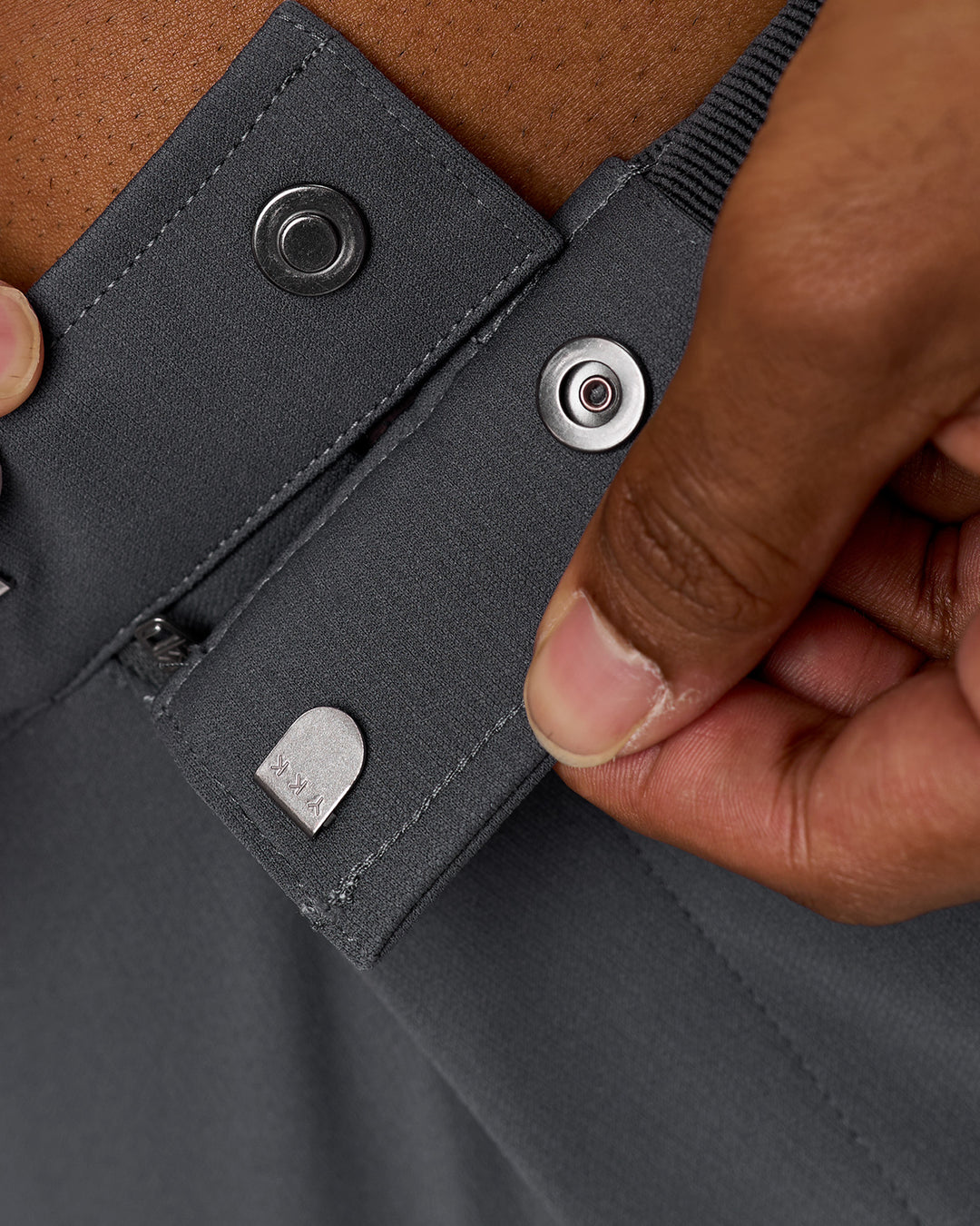 Man wearing All Day ZeroCrease™  Regular Pant - Dark Storm | Model:Xav | Size:L