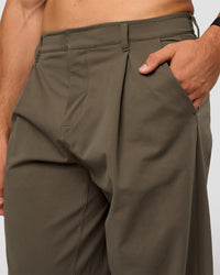 Man wearing All Day ZeroCrease™ Wide Leg Pant - Walnut Grey | Model:Liam | Size:L