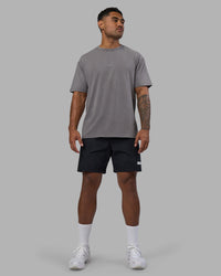 Man wearing Base FLXCotton Tee Oversized - Storm Front Washed | Model:Xav | Size:L