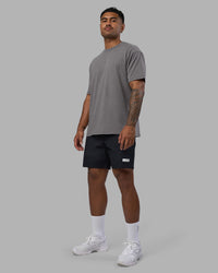 Man wearing Base FLXCotton Tee Oversized - Storm Front Washed | Model:Xav | Size:L