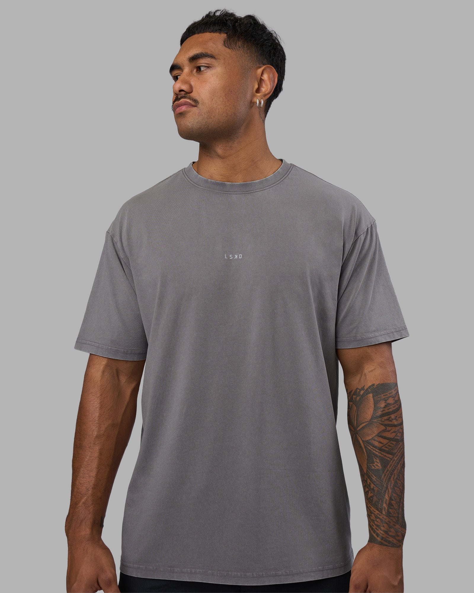 Base FLXCotton Tee Oversized - Storm Front Wash | LSKD