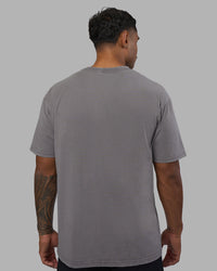 Man wearing Base FLXCotton Tee Oversized - Storm Front Washed | Model:Xav | Size:L