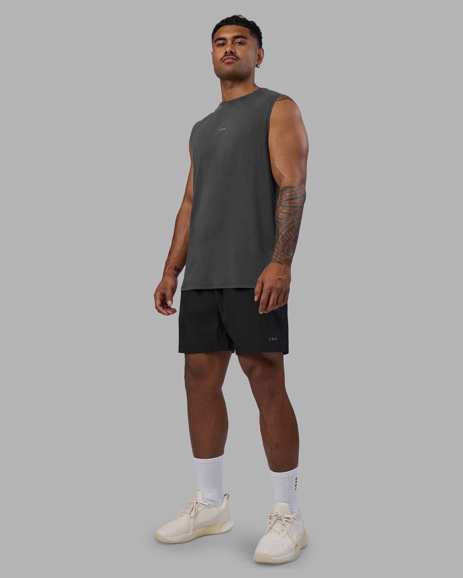 Base FLXCotton Tank - Dark Storm Washed | LSKD