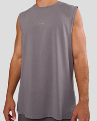 Man wearing Base FLXCotton Tank - Duskstone Washed | Model:Marcus | Size:L