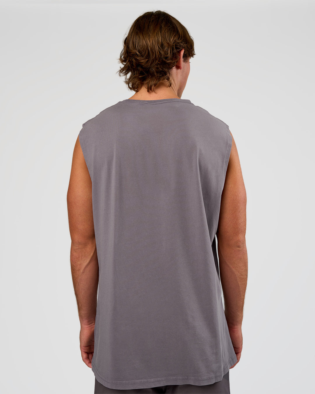 Man wearing Base FLXCotton Tank - Duskstone Washed | Model:Marcus | Size:L