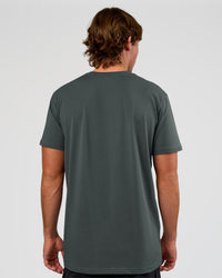 Man wearing Base FLXCotton Tee - Dark Slate | Model:Marcus | Size:L