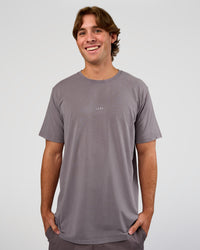 Man wearing Base FLXCotton Tee - Duskstone Washed | Model:Marcus | Size:L