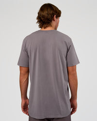 Man wearing Base FLXCotton Tee - Duskstone Washed | Model:Marcus | Size:L