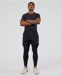 Man wearing BaseTech Tee - Black | Model:Xav | Size:L