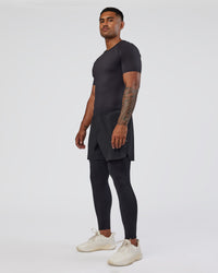 Man wearing BaseTech Tee - Black | Model:Xav | Size:L