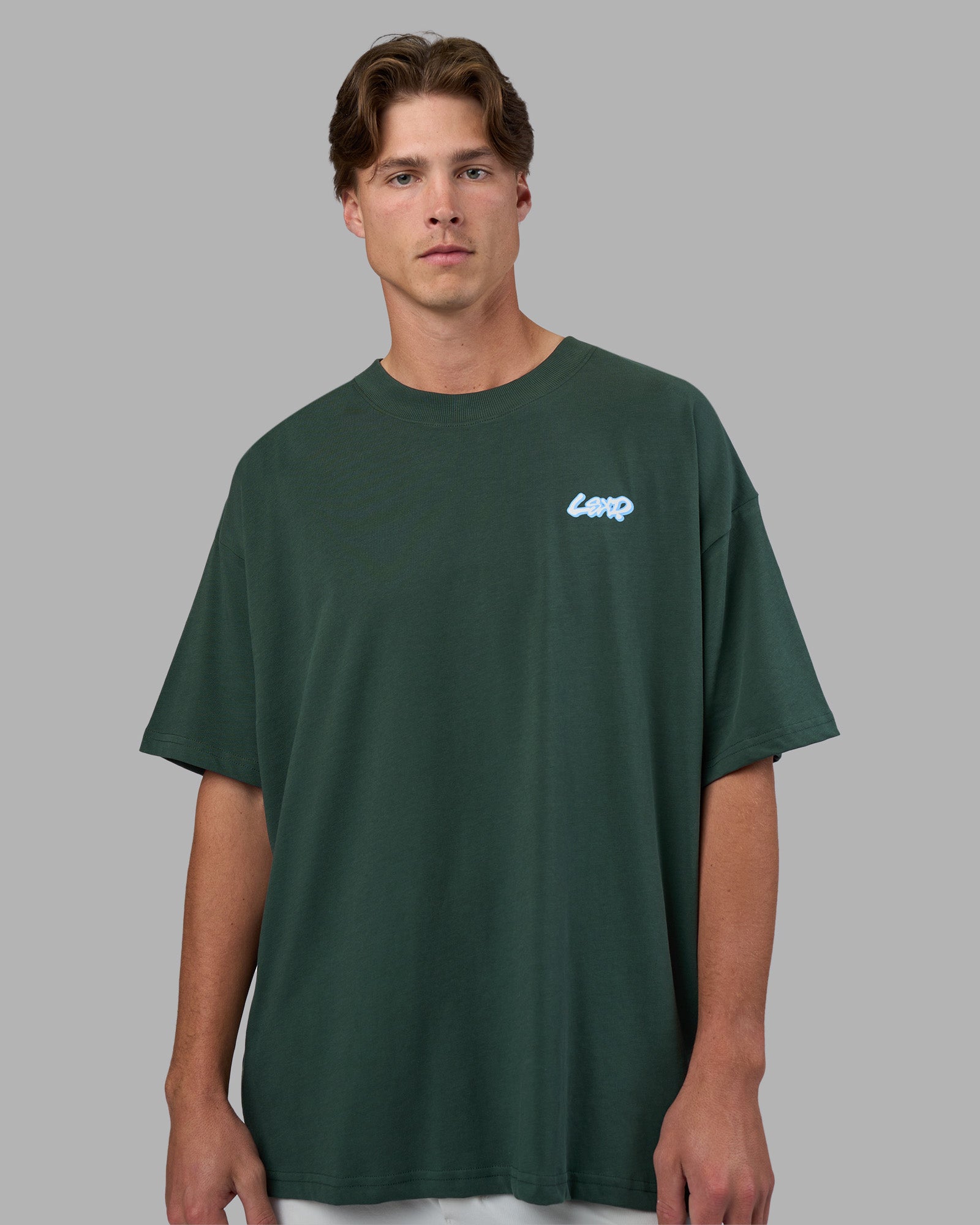 Buy Forest Green Relaxed Fit Heavyweight Longline T-Shirt from