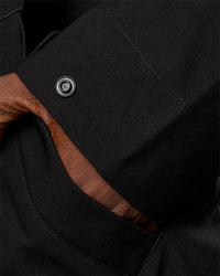 Man wearing Coaches Jacket - Black | Model:Okello | Size:L