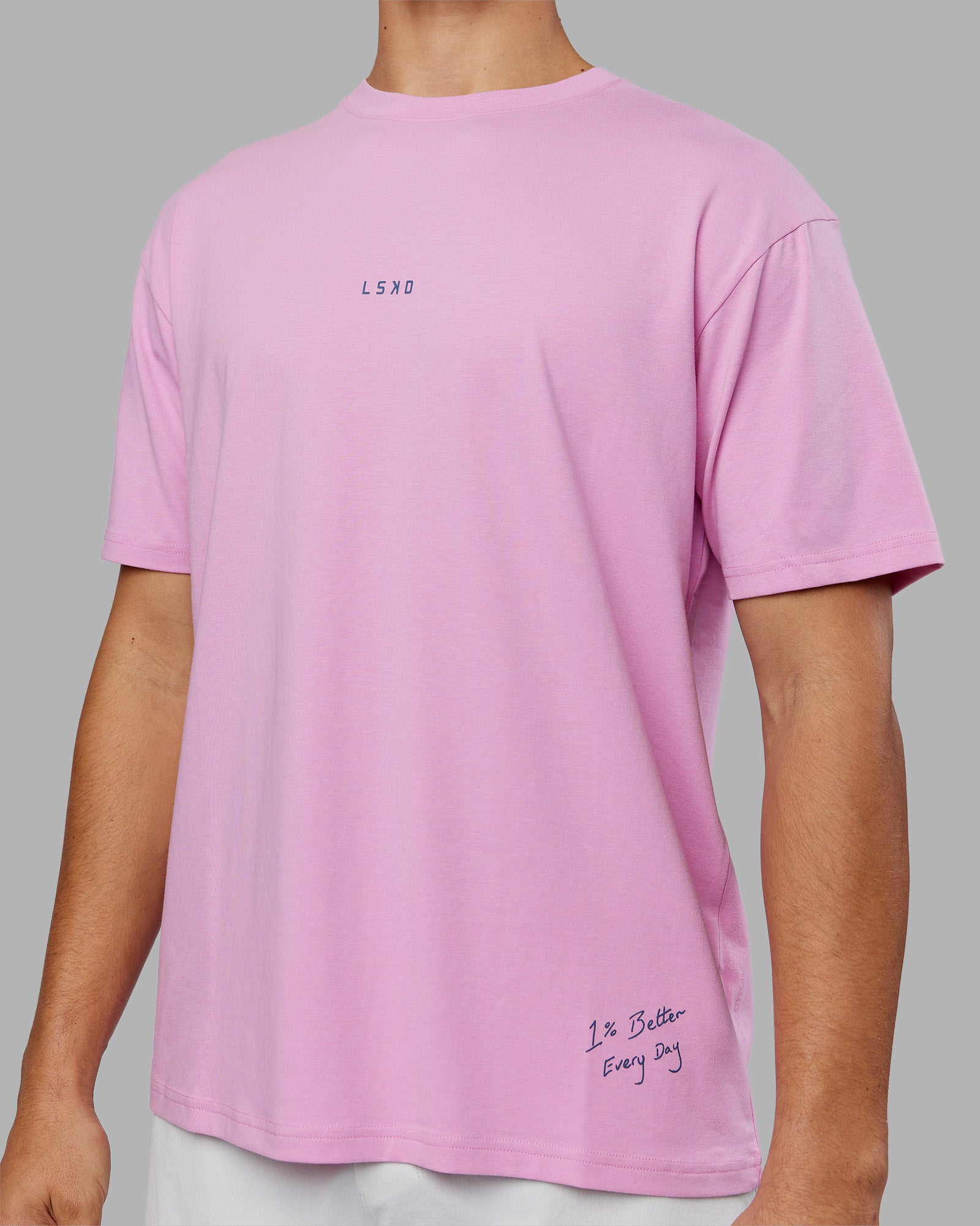 ETJ Values FLXCotton Oversize Tee - Bubblegum-Indigo | LSKD