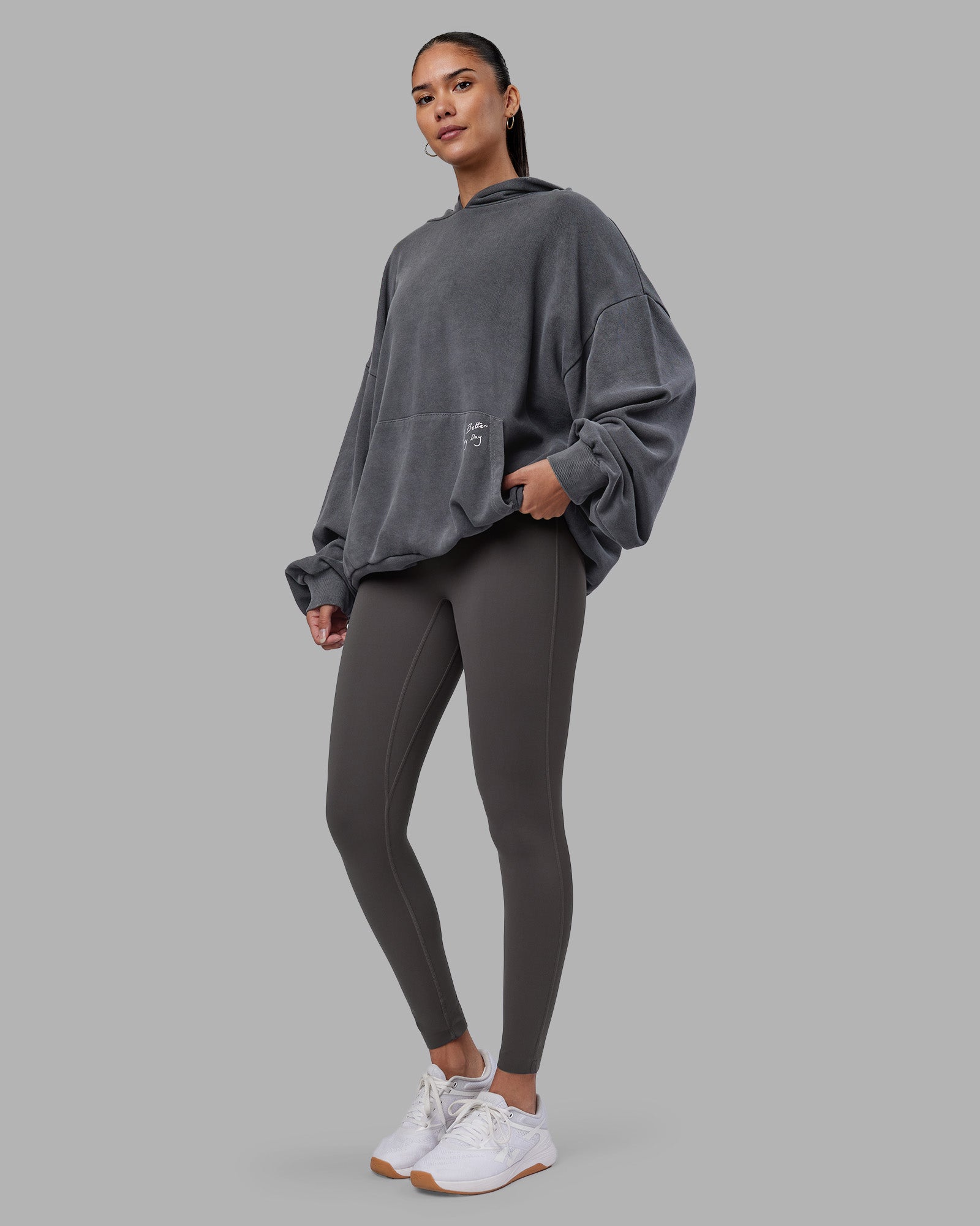 ETJ Values Washed Unisex Oversize Hoodie - Dark Storm-Light
