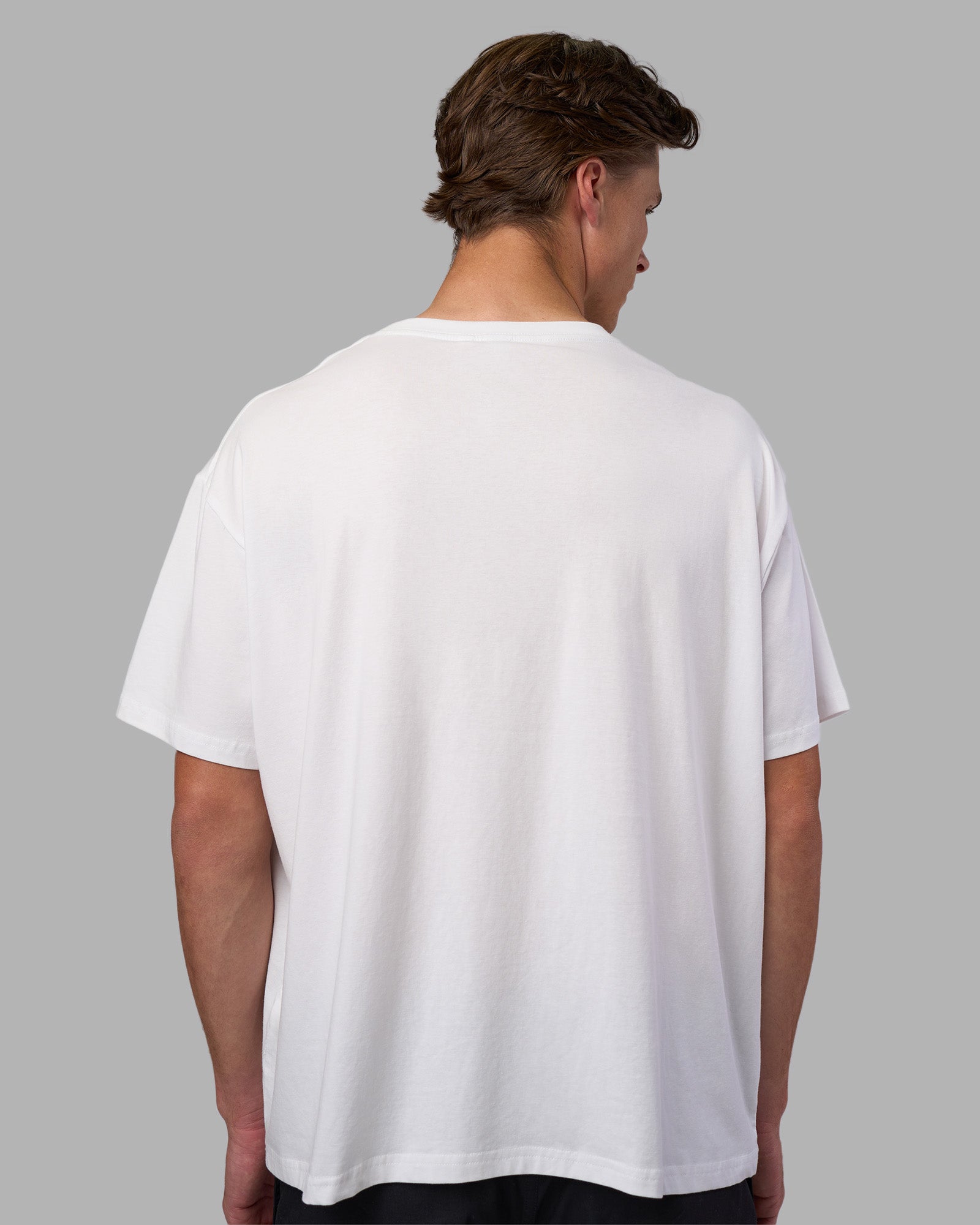 Go-To FLXCotton Oversized Tee - White-Black | LSKD