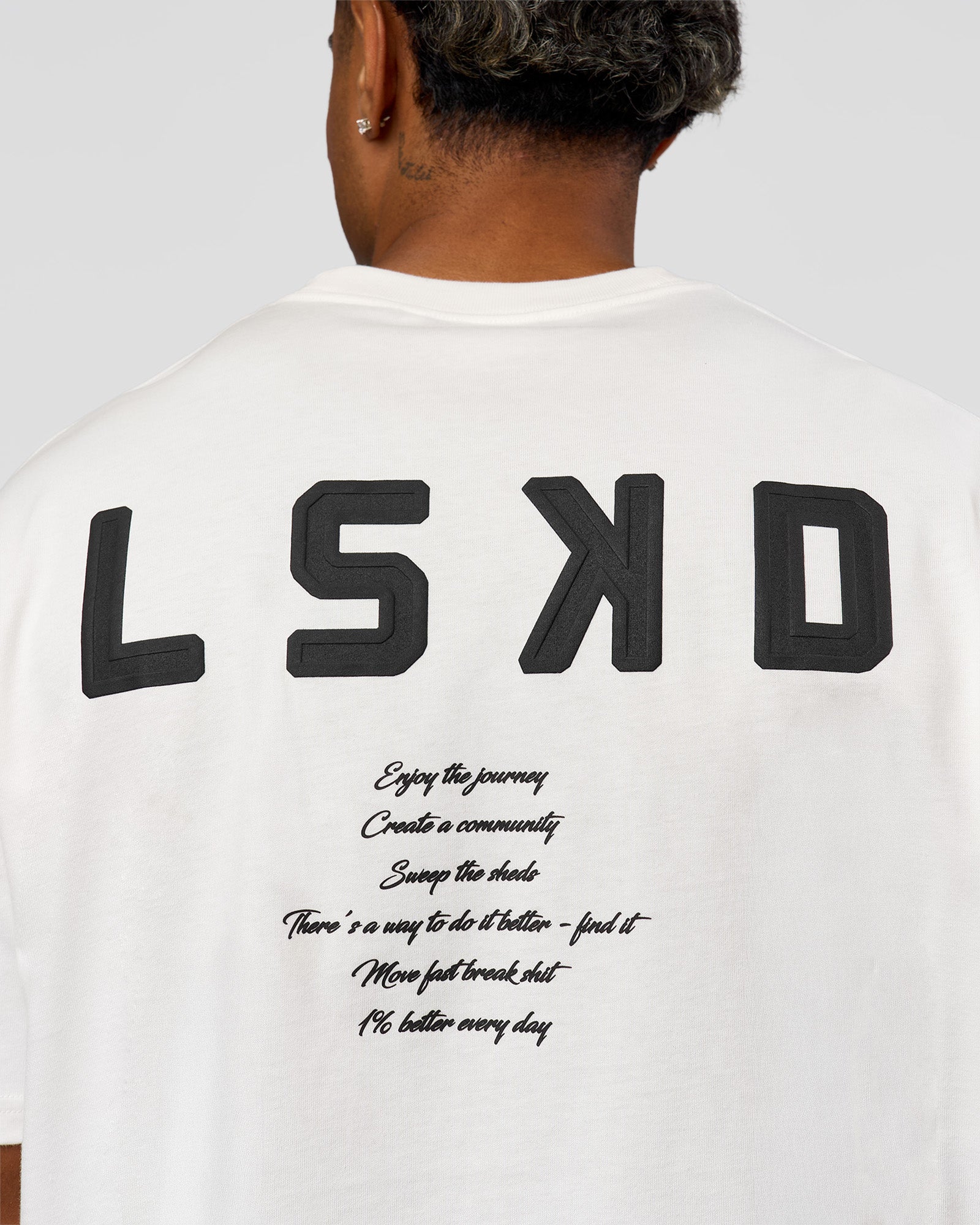 Hype Heavyweight Unisex Oversized Tee - Off White-Black | LSKD