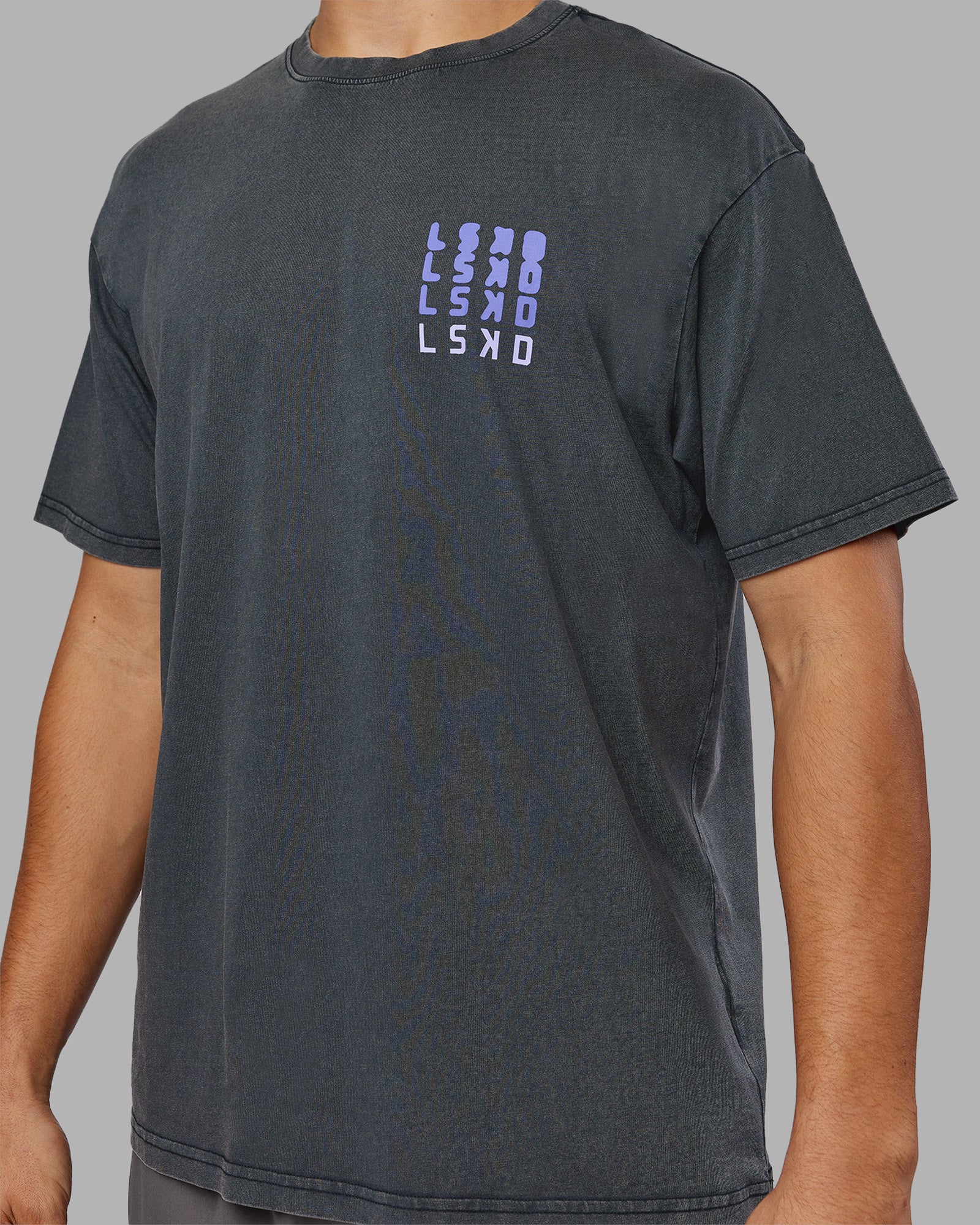 Inferno Journey FLXCotton Oversized Tee - Black Washed-Violet Ray