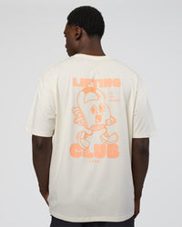 Man wearing Kettle B FLXCotton Oversized Tee - Sugar Swizzle-Cantaloupe | Model:Paabio | Size:L
