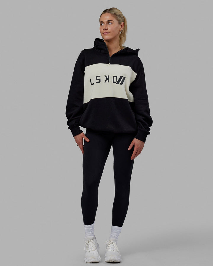 Woman wearing Unisex LSKD x Blenders Hoodie - Black-Bone