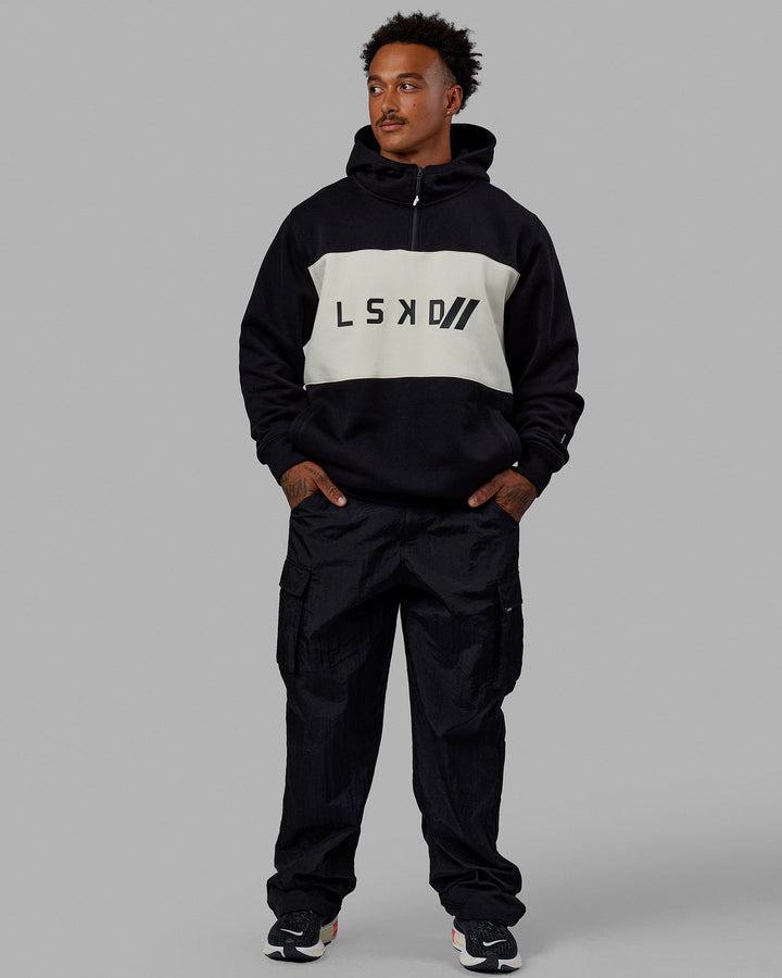 Man wearing Unisex LSKD x Blenders Hoodie - Black-Bone