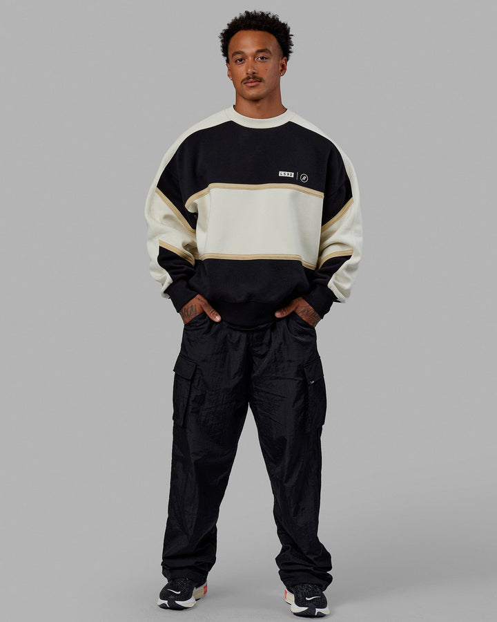 Man wearing Unisex LSKD x Blenders Sweater - Black-Bone