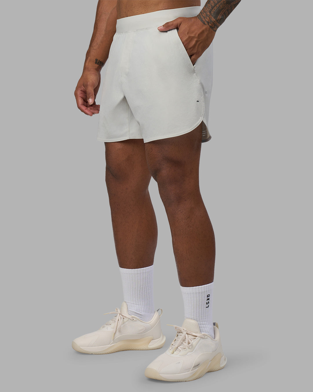 Man wearing Lift 6" Research Dep Performance Short - Digital Mist | Model:Xav | Size:L