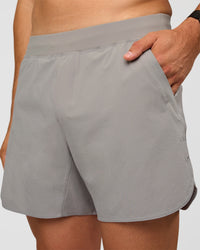 Man wearing Lift 6" Short - Alloy | Model:Liam | Size:L
