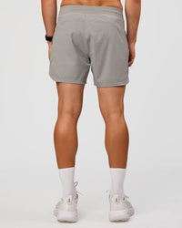 Man wearing Lift 6" Short - Alloy | Model:Liam | Size:L