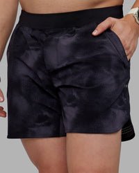 Man wearing Lift 6" Short - Black Washed | Model:Tom | Size:L