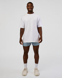 Man wearing Lift 6" Short - Dusty Blue | Model:Sam | Size:L