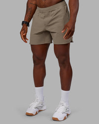 Man wearing Lift 6" Short - Greige | Model:Sam | Size:L