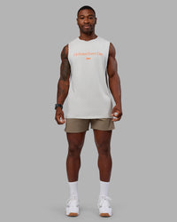Man wearing Lift 6" Short - Greige | Model:Sam | Size:L