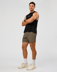 Man wearing Lift 6" Short - Walnut Grey | Model:Liam | Size:L