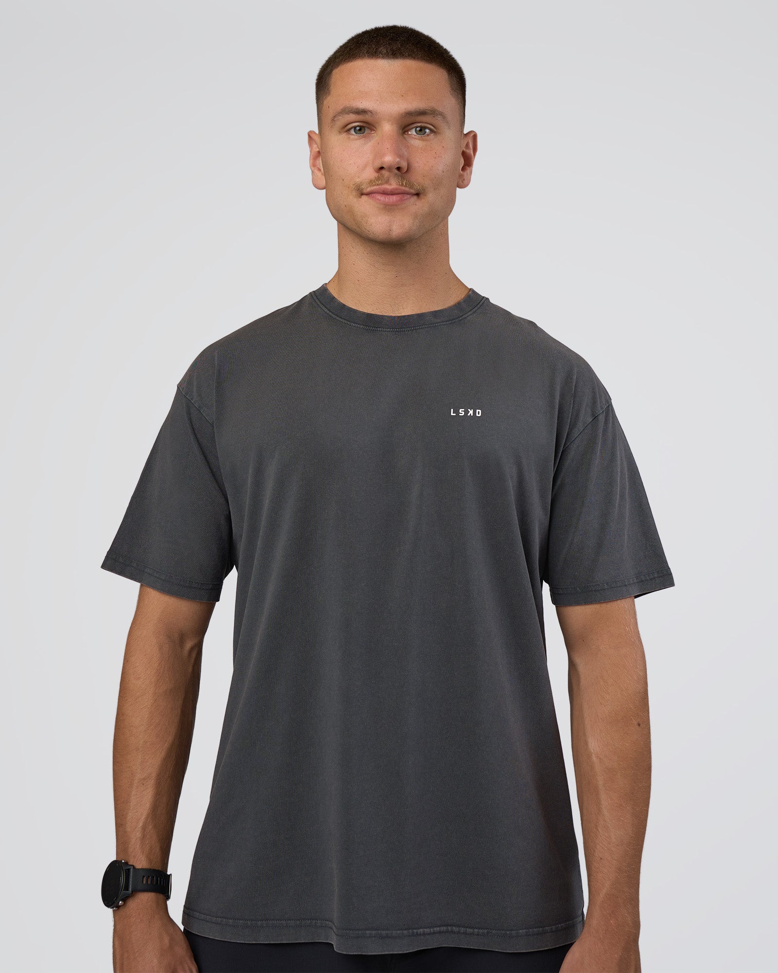 Lifting FLXCotton Oversized Tee - Black Washed-Flame | LSKD