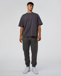 Man wearing MVP Cuffed Track Pant - Dark Storm | Model:Jackson | Size:L