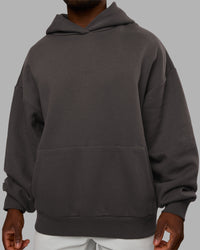 Man wearing MVP Oversized Hoodie - Dark Storm | Model:Sam | Size:L