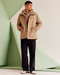 Man wearing Marshall 2.0 Jacket - Greige | Model:Jackson | Size:L
