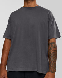 Man wearing Memory in Motion Heavyweight Oversized Tee - Dark Storm Washed | Model:Xav | Size:L