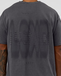 Man wearing Memory in Motion Heavyweight Oversized Tee - Dark Storm Washed | Model:Xav | Size:L