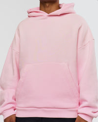 Man wearing Memory In Motion Ultra Heavyweight Washed Hoodie - Marshmallow Washed | Model:Xav | Size:L