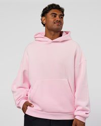 Man wearing Memory In Motion Ultra Heavyweight Washed Hoodie - Marshmallow Washed | Model:Xav | Size:L