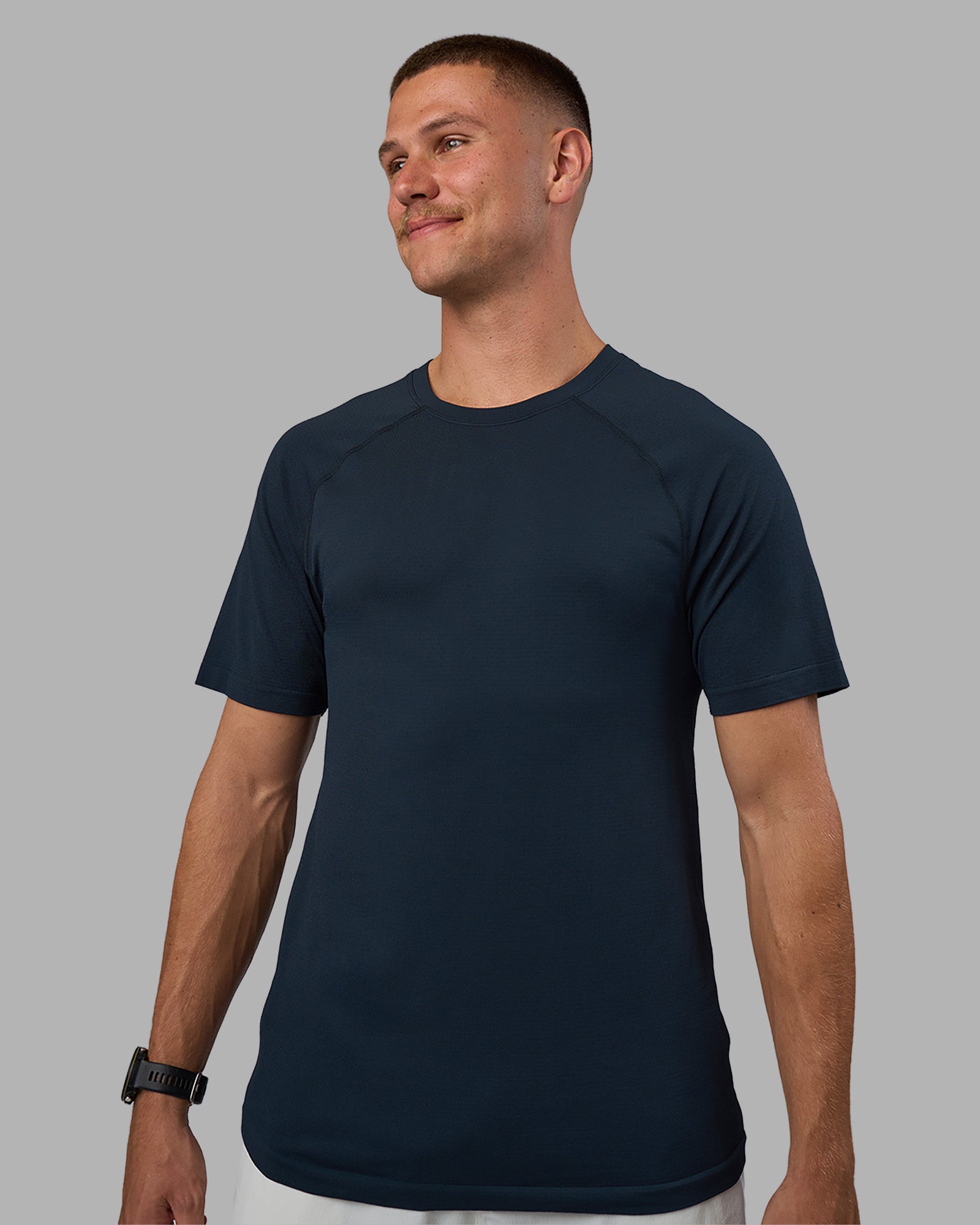 Mens AeroFLX+ Seamless Tee - Navy | LSKD