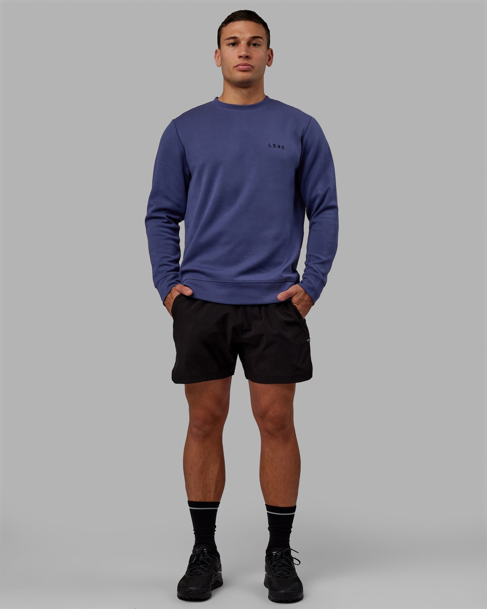 Man wearing Athlete ForgedFleece Sweater - Future Dusk