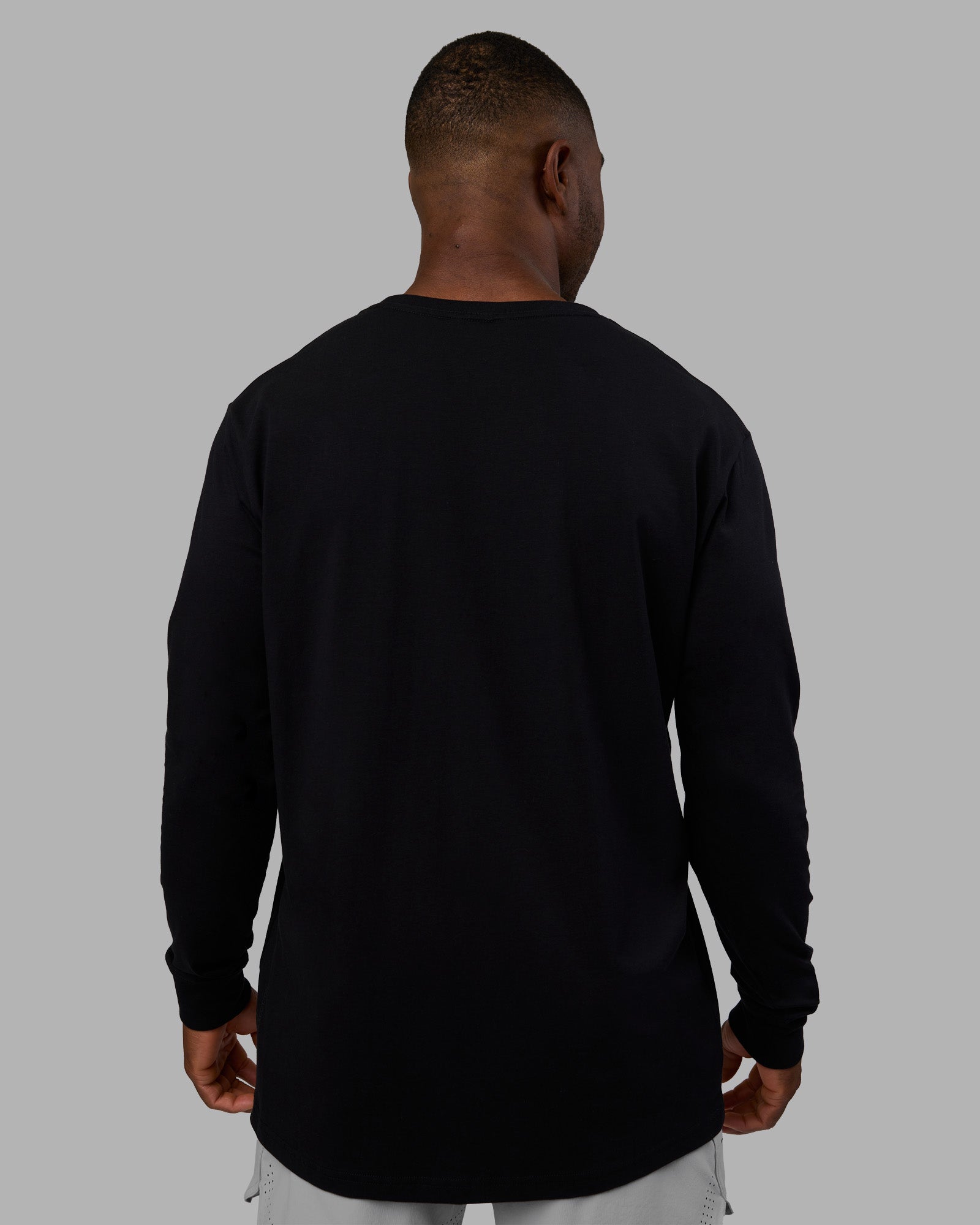Base FLXCotton Long Sleeve Tee - Black | LSKD