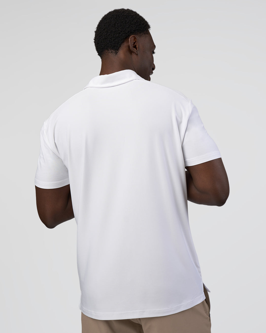 Man wearing Drive Polo - White | Model:Paabio | Size:L