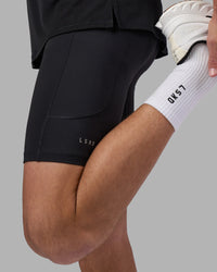 Man wearing Men's Perform Short Tight - Black | Model:Brandon | Size:L